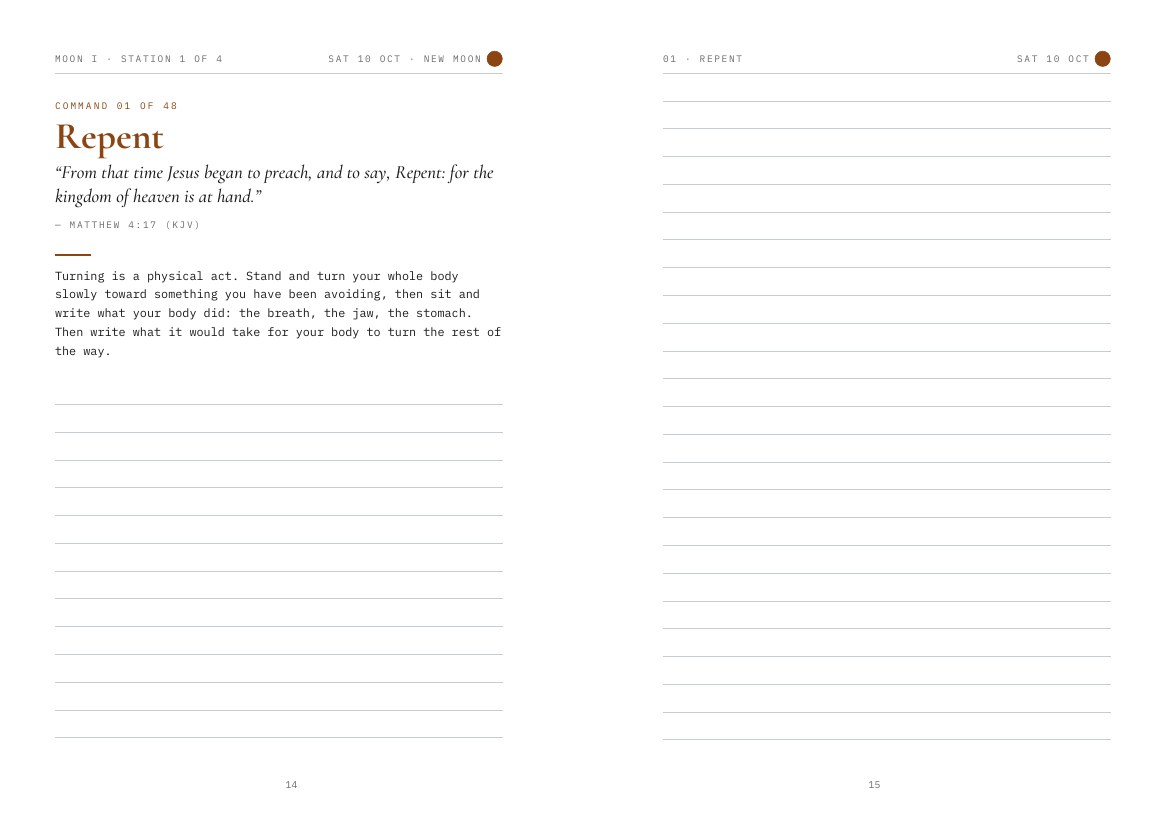 A station spread from Letters to My Body