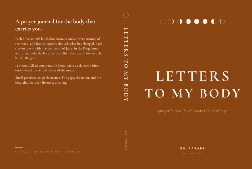 Letters to My Body, full cover with spine and back