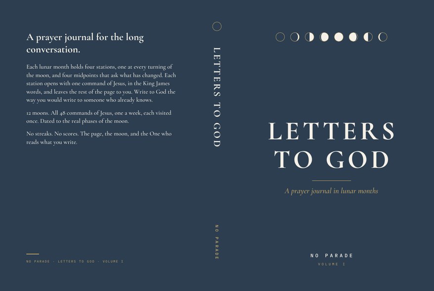 Letters to God, full cover with spine and back